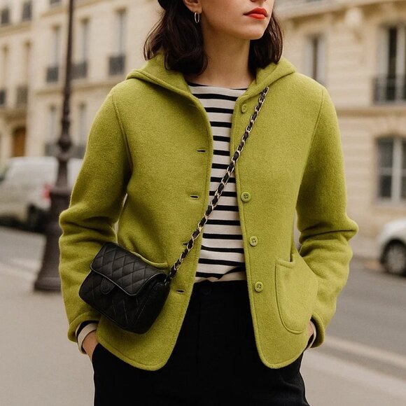 Eileen Fisher Lambswool Cotton Cardigan Sweater Knit Light Coat Jacket Oversized - Picture 2 of 10